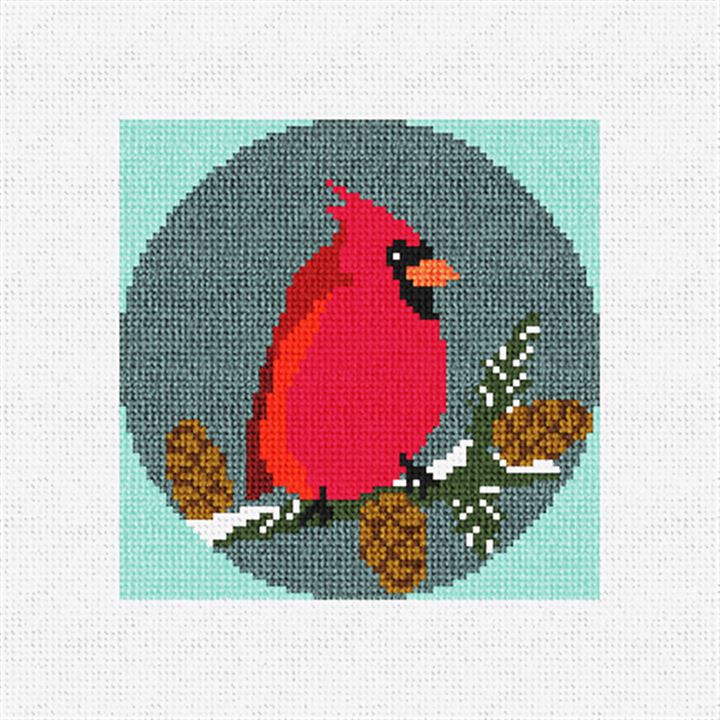 Cardinal Needlepoint Ornament Kit