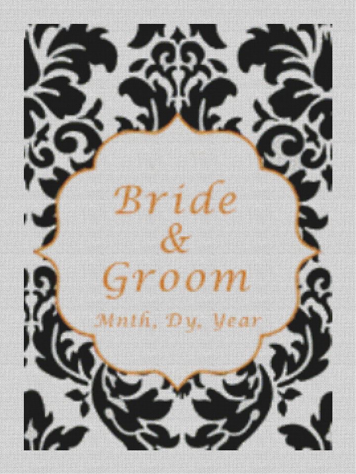 Custom Damask Wedding Ring Bearer Pillow Kit NeedlePaint