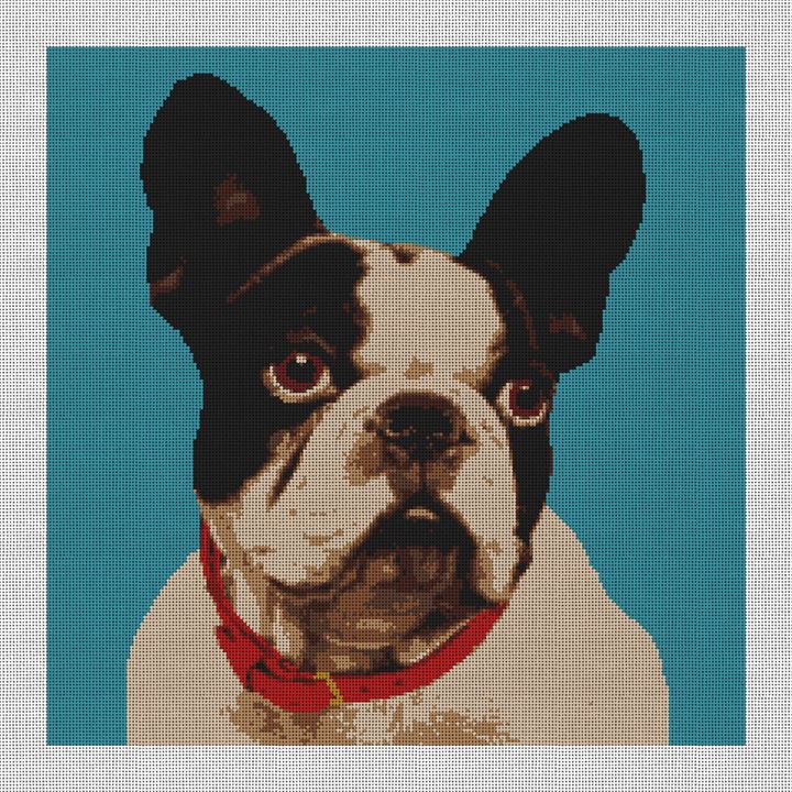 Dog Needlepoint Canvas for Pillow NeedlePaint