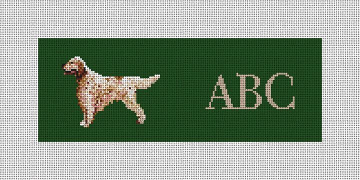 English Setter Needlepoint Wallet Canvas
