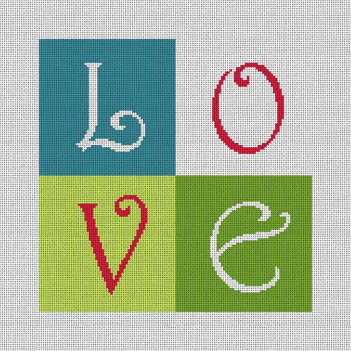 LOVE Needlepoint Ring Bearer Pillow Kit NeedlePaint