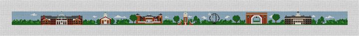 Oxford Ohio Landscape Needlepoint Belt Canvas