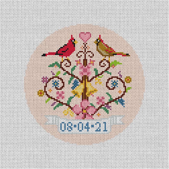 Tree Of Life Birds Needlepoint Ornament Canvas