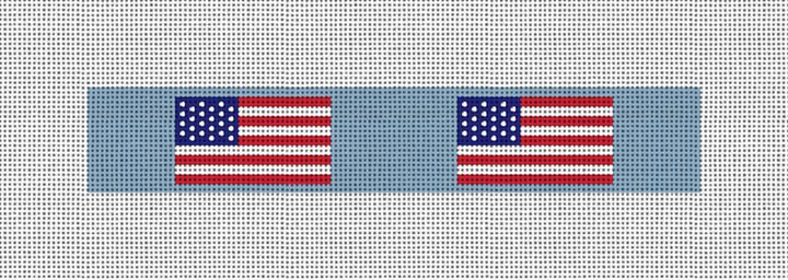 USA Flag Needlepoint Key Fob Canvas