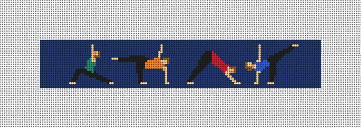 Yoga Needlepoint Key Fob Canvas
